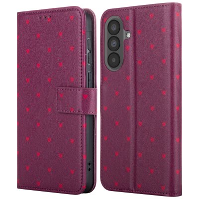 IMOSHION Etui de t&eacute;lephone portefeuille Design pour Samsung Galaxy A37 (5G) - Crush Check Coral Dust