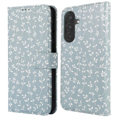 IMOSHION Etui de t&eacute;lephone portefeuille Design pour Samsung Galaxy A57 (5G) - Smoke Green Flowers