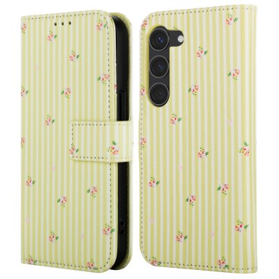 IMOSHION Etui de t&eacute;lephone portefeuille Design pour Samsung Galaxy S23 - Garden Stripes
