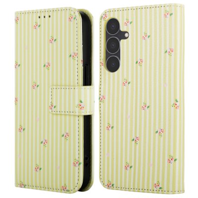 IMOSHION Etui de t&eacute;lephone portefeuille Design pour Samsung Galaxy S25 FE - Garden Stripes