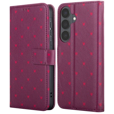 IMOSHION Etui de t&eacute;lephone portefeuille Design pour Samsung Galaxy S26 - Crush Check Coral Dust