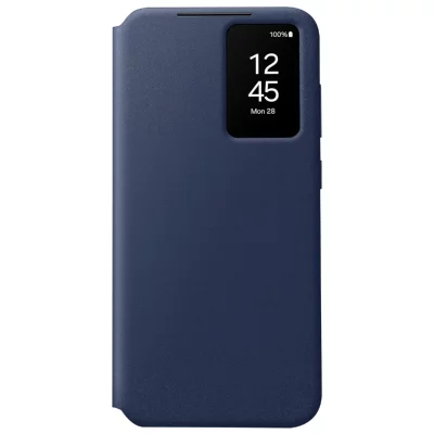SAMSUNG Etui Folio Clear View Cover avec porte-carte pour  Galaxy S24 FE Bleu 