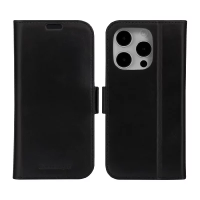 DBRAMANTE1928 Etui Folio en Cuir Copenhagen Slim Noir pour iPhone 15 Pro  - Neuf