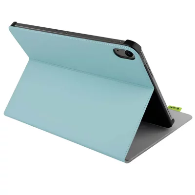 GECKO COVERS Etui Folio pour iPad 11 / 10.9 Recycl&eacute; Ultra Durable S&eacute;rie Apple-Peel Bleu