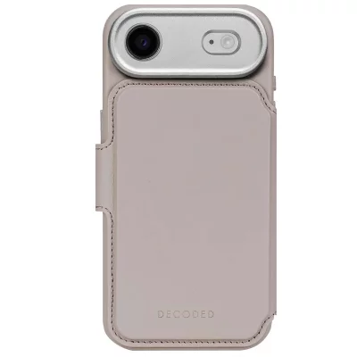 DECODED Etui Folio pour iPhone 17 Air MagSafe en Cuir avec Coque D&eacute;tachable Beige