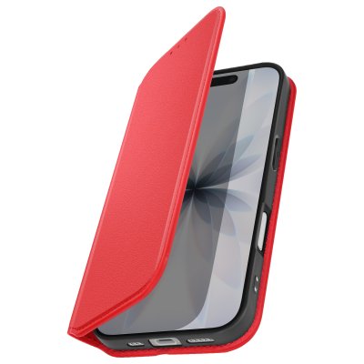 AVIZAR Etui Folio pour iPhone 17 avec Porte-cartes et Fonction Support Rouge