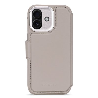 DECODED Etui Folio pour iPhone 17 MagSafe en Cuir avec Coque D&eacute;tachable Beige