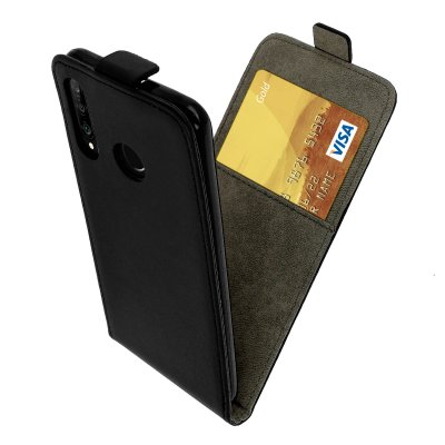 AVIZAR Etui Huawei P30 Lite Housse Clapet Vertical Porte-carte Noir