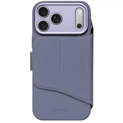 DECODED Etui MagSafe pour iPhone 17 Pro en Silicone Textur&eacute; Anti-salet&eacute; Bleu