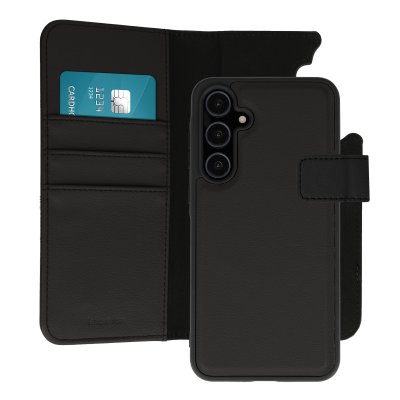 IMOSHION Etui portefeuille 2-en-1 amovible Samsung Galaxy A55 Qi2 Similicuir Noir