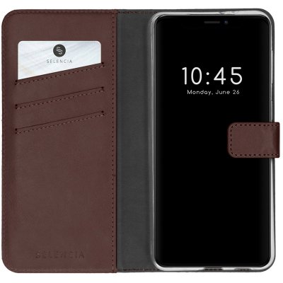 SELENCIA Etui portefeuille en cuir v&eacute;ritable pour iPhone 13 Mini - Marron