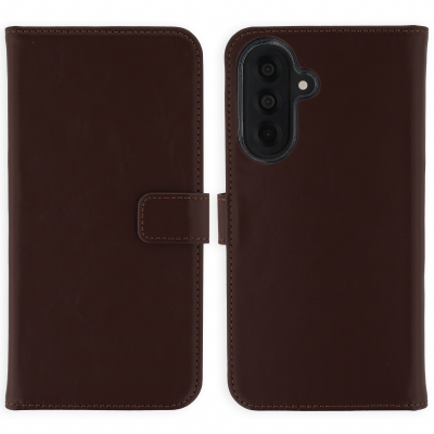SELENCIA Etui portefeuille en cuir v&eacute;ritable pour Samsung Galaxy A37 (5G) - Marron fonc&eacute;