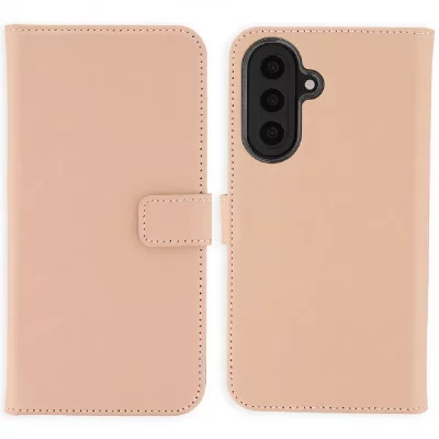 SELENCIA Etui portefeuille en cuir v&eacute;ritable pour Samsung Galaxy A57 (5G) - Rose clair