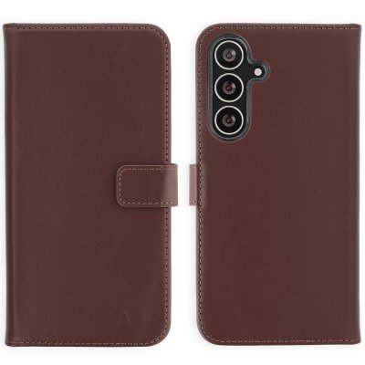 SELENCIA Etui portefeuille en cuir v&eacute;ritable pour Samsung Galaxy S25 FE - Marron fonc&eacute;