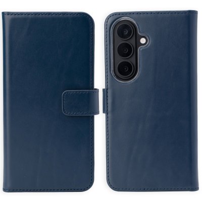 SELENCIA Etui portefeuille en cuir v&eacute;ritable pour Samsung Galaxy S26 - Bleu fonc&eacute;