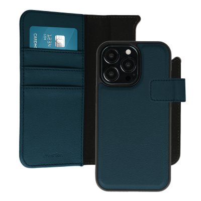 IMOSHION Etui portefeuille iPhone 13 Pro Luxe 2-en-1 amovible Bleu
