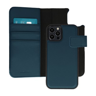 IMOSHION Etui portefeuille luxe 2-en-1 amovible pour iPhone 12 (Pro) - Bleu