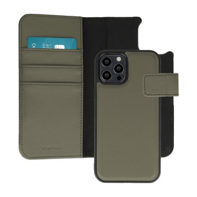 IMOSHION Etui portefeuille luxe 2-en-1 amovible pour iPhone 12 (Pro) - Vert