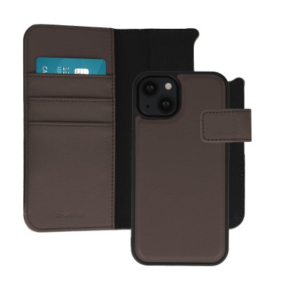 IMOSHION Etui portefeuille luxe 2-en-1 amovible pour iPhone 13 - Marron