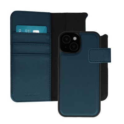 IMOSHION Etui portefeuille luxe 2-en-1 amovible pour iPhone 15 - Bleu