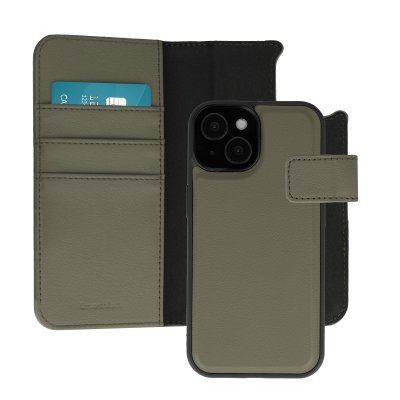 IMOSHION Etui portefeuille luxe 2-en-1 amovible pour iPhone 15 - Vert