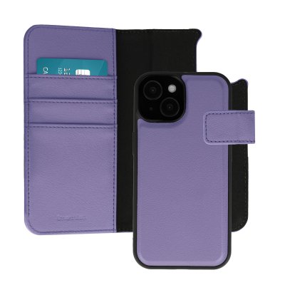 IMOSHION Etui portefeuille luxe 2-en-1 amovible pour iPhone 15 - Violet