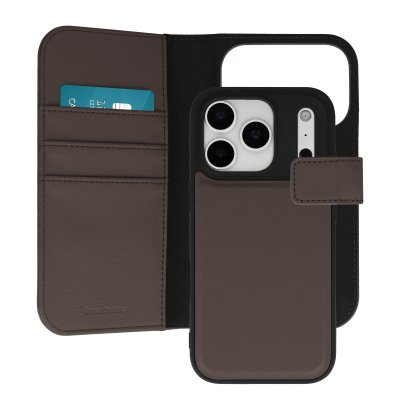 IMOSHION Etui portefeuille luxe 2-en-1 amovible pour iPhone 17 Pro - Marron