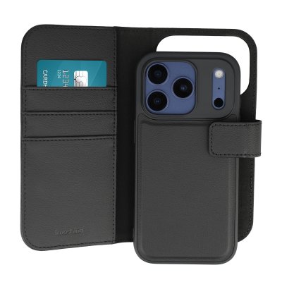 IMOSHION Etui portefeuille luxe 2-en-1 amovible pour iPhone 17 Pro - Noir