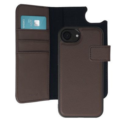 IMOSHION Etui portefeuille luxe 2-en-1 amovible pour iPhone 17e / 16e - Marron