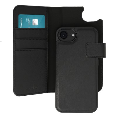 IMOSHION Etui portefeuille luxe 2-en-1 amovible pour iPhone 17e / 16e - Noir