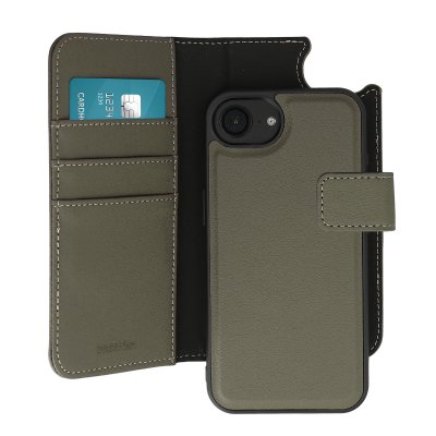 IMOSHION Etui portefeuille luxe 2-en-1 amovible pour iPhone 17e / 16e - Vert