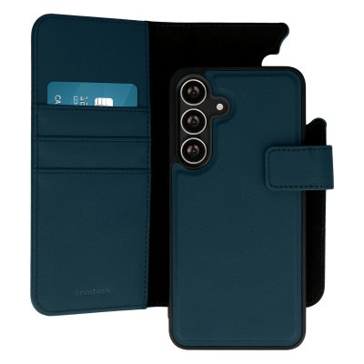 IMOSHION Etui portefeuille luxe 2-en-1 amovible pour Samsung Galaxy S24 FE - Bleu