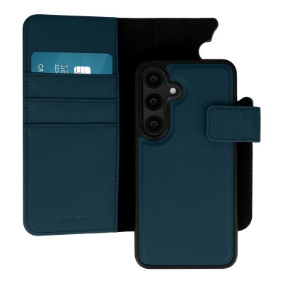 IMOSHION Etui portefeuille luxe 2-en-1 amovible pour Samsung Galaxy S25 - Bleu