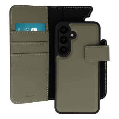 IMOSHION Etui portefeuille luxe 2-en-1 amovible pour Samsung Galaxy S25 - Vert