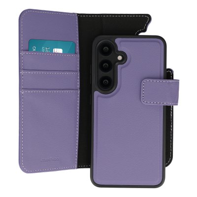 IMOSHION Etui portefeuille luxe 2-en-1 amovible pour Samsung Galaxy S25 - Violet