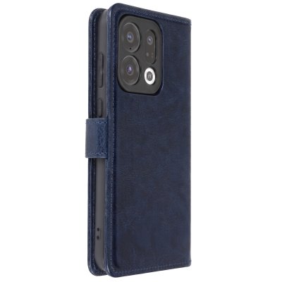 AVIZAR Etui Portefeuille Oppo Find X9 Vintage Similicuir Support Bleu Nuit