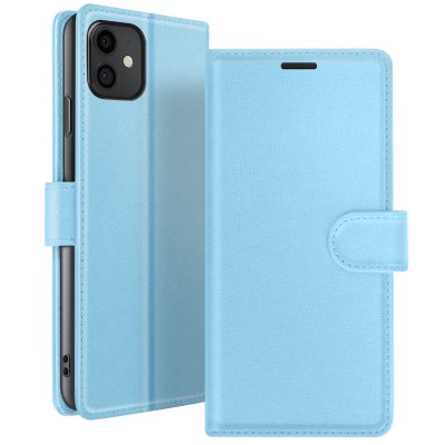 ZANAE Etui Portefeuille pour iPhone 11 Support et Languette Magn&eacute;tique Zana&eacute; Bleu clair