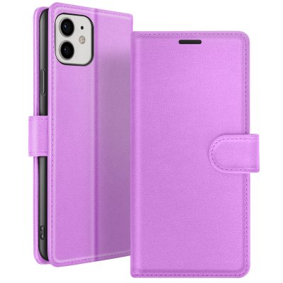 ZANAE Etui Portefeuille pour iPhone 12 et 12 Pro Support et Languette Magn&eacute;tique Zana&eacute; Violet