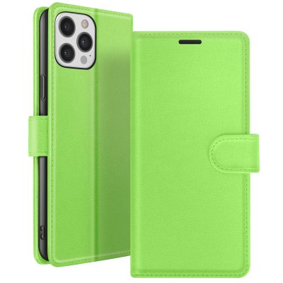 ZANAE Etui Portefeuille pour iPhone 12 Pro Max avec Support et Languette Magn&eacute;tique Zana&eacute; Vert