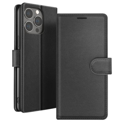 ZANAE Etui Portefeuille pour iPhone 13 Pro Max Support et Languette Magn&eacute;tique Zana&eacute; Noir