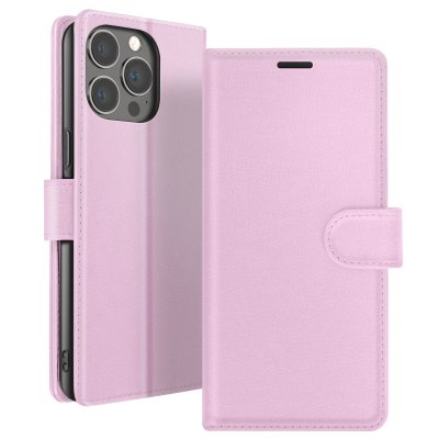 ZANAE Etui Portefeuille pour iPhone 13 Pro Max Support et Languette Magn&eacute;tique Zana&eacute; Rose