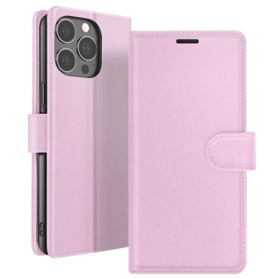 ZANAE Etui Portefeuille pour iPhone 13 Pro Support et Languette Magn&eacute;tique Zana&eacute; Rose