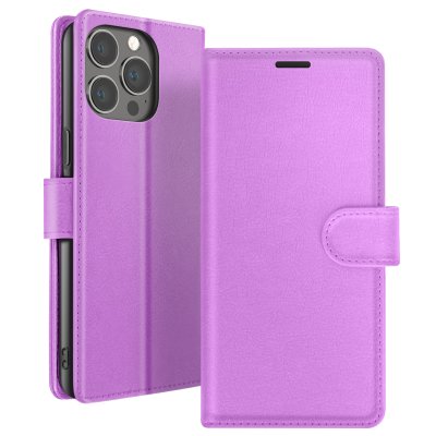 ZANAE Etui Portefeuille pour iPhone 13 Pro Support et Languette Magn&eacute;tique Zana&eacute; Violet