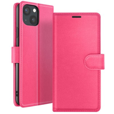 ZANAE Etui Portefeuille pour iPhone 13 Support et Languette Magn&eacute;tique Zana&eacute; Fuchsia
