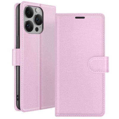 ZANAE Etui Portefeuille pour iPhone 14 Pro Support et Languette Magn&eacute;tique Zana&eacute; Rose