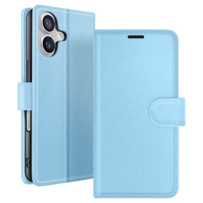 ZANAE Etui Portefeuille pour iPhone 17 Air Fonction Support et Languette Magn&eacute;tique Zana&eacute; Bleu clair