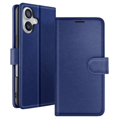 ZANAE Etui Portefeuille pour iPhone 17 Air Fonction Support et Languette Magn&eacute;tique Zana&eacute; Bleu nuit