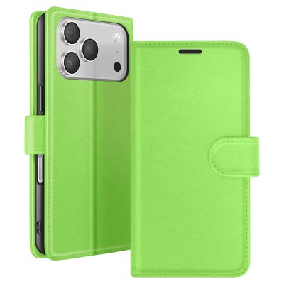 ZANAE Etui Portefeuille pour iPhone 17 Pro avec Support et Languette Magn&eacute;tique Zana&eacute; Vert