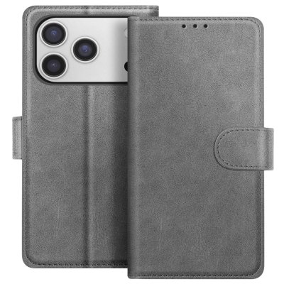 AVIZAR Etui Portefeuille pour iPhone 17 Pro Max Chesterfield avec Fonction Support Gris