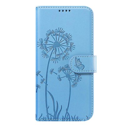 ZANAE Etui Portefeuille pour iPhone 17 Pro Max Premium Design Fleurs Papillon Zana&eacute; Bleu clair
